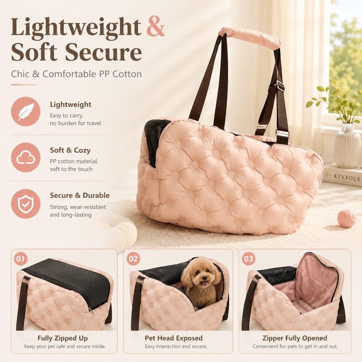 Padded Shoulder Pet Carrier Bag