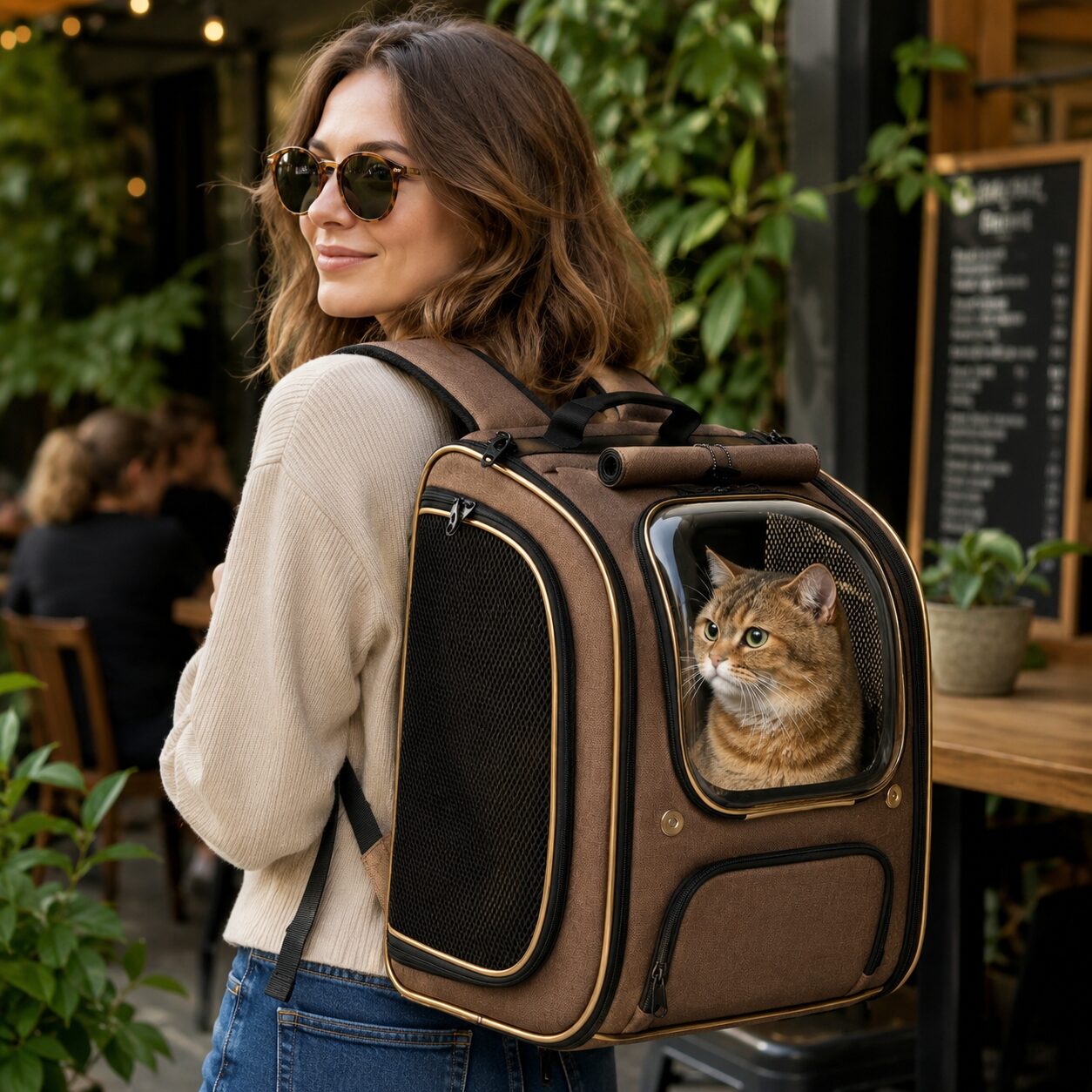 Panoramic-View Pet Travel Backpack