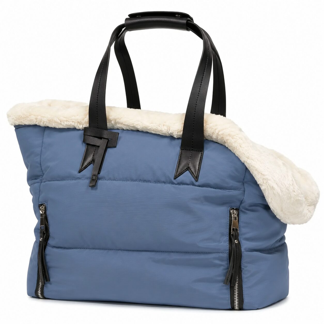 Plush-Lined Puffer Pet Carrier Tote