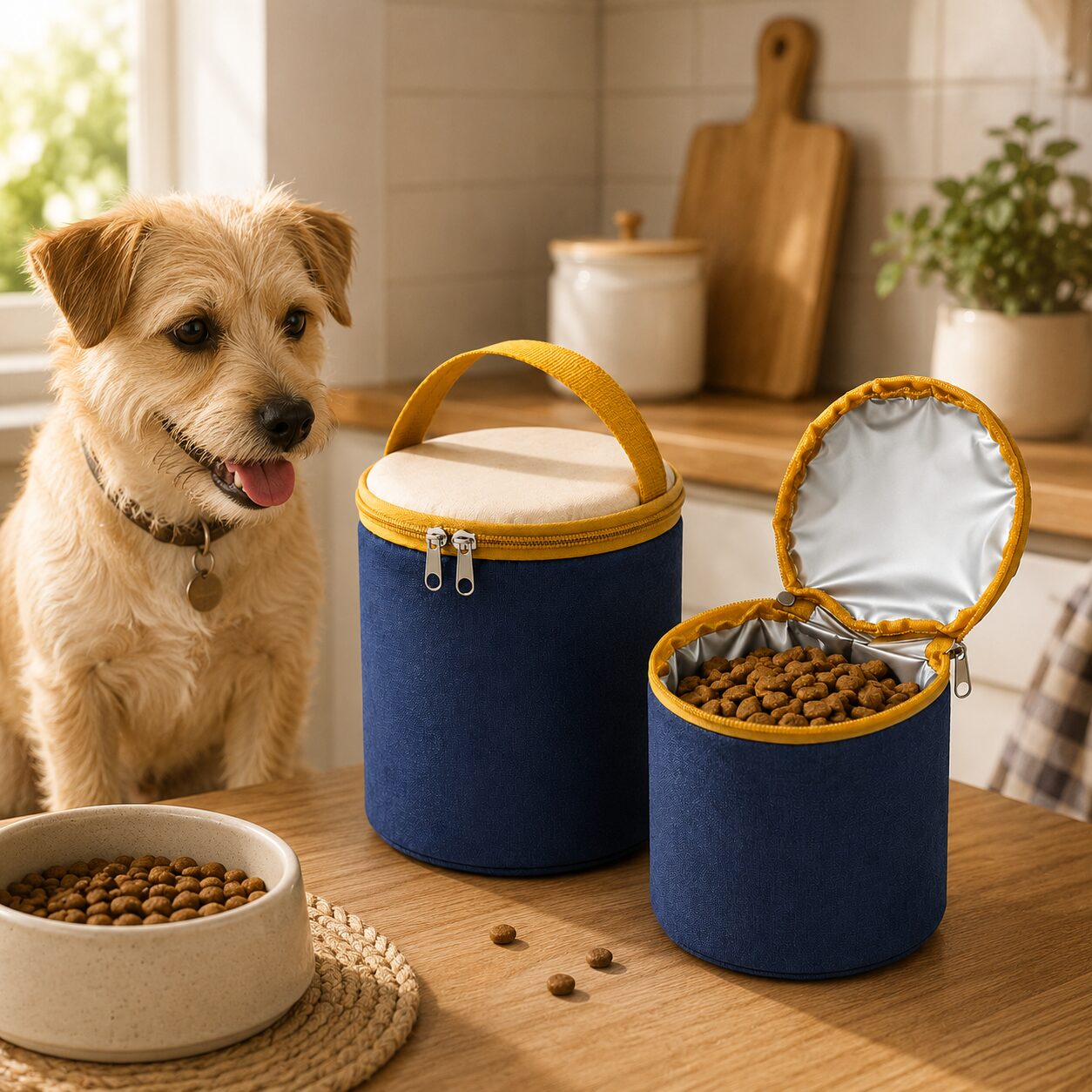 Portable Insulated Pet Food Storage Container Set