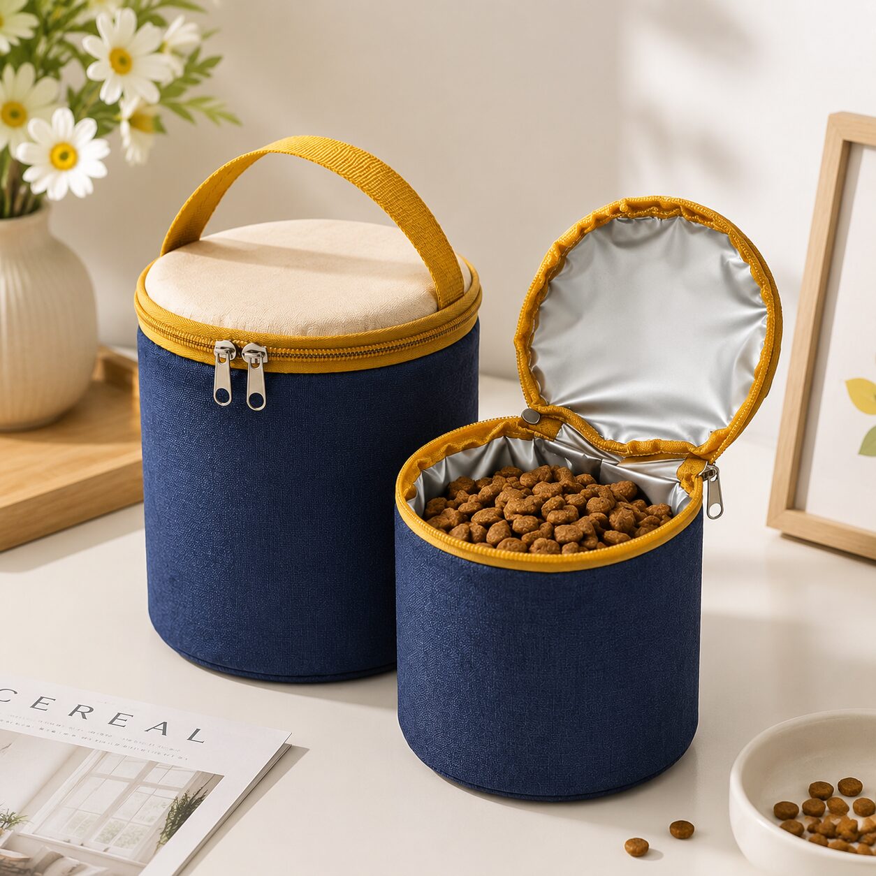 Portable Insulated Pet Food Storage Container Set