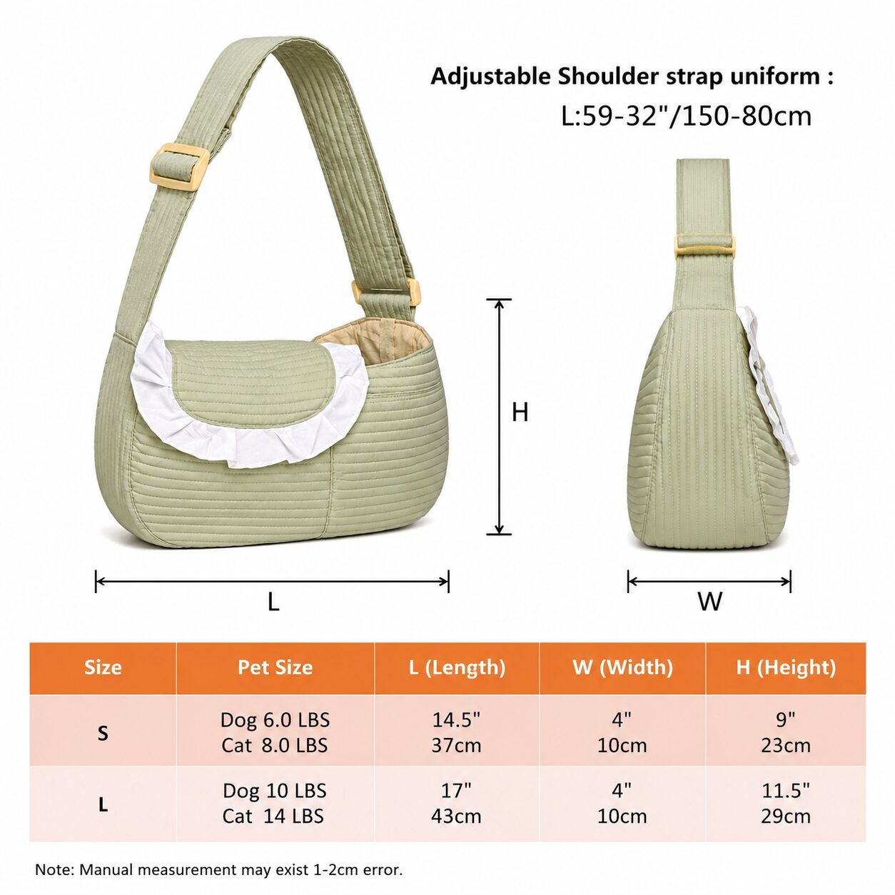 Quilted Cozy Pet Sling Carrier