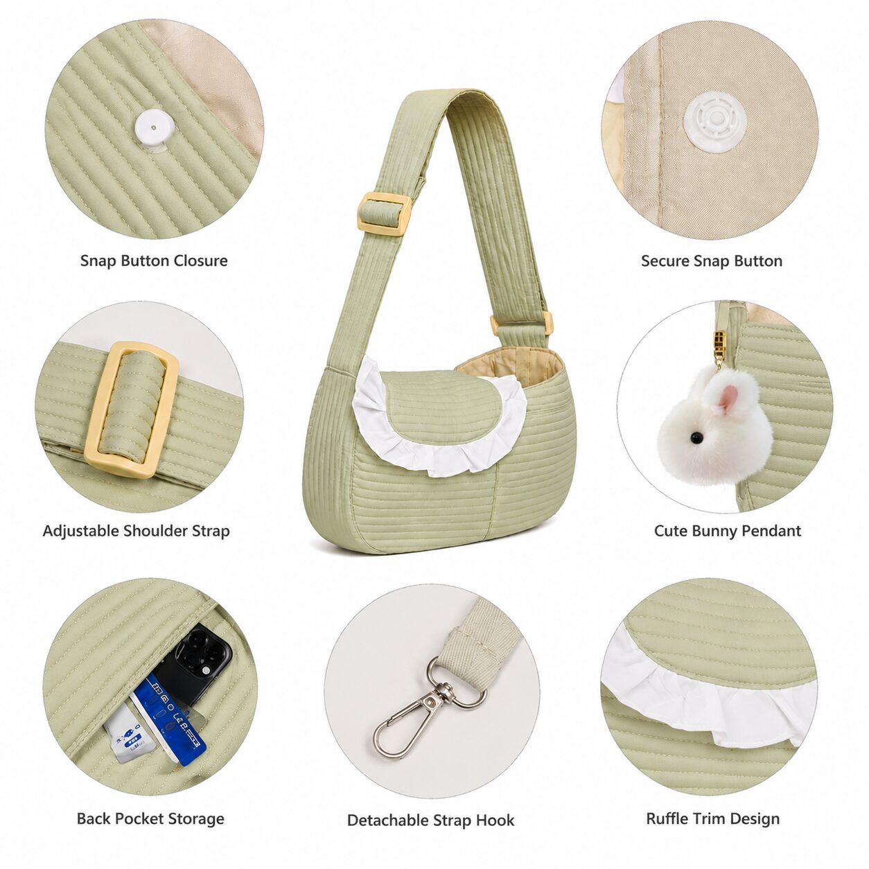 Quilted Cozy Pet Sling Carrier