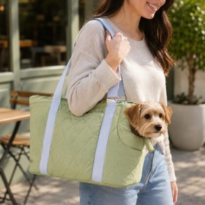 Quilted Shoulder Pet Carrier Bag