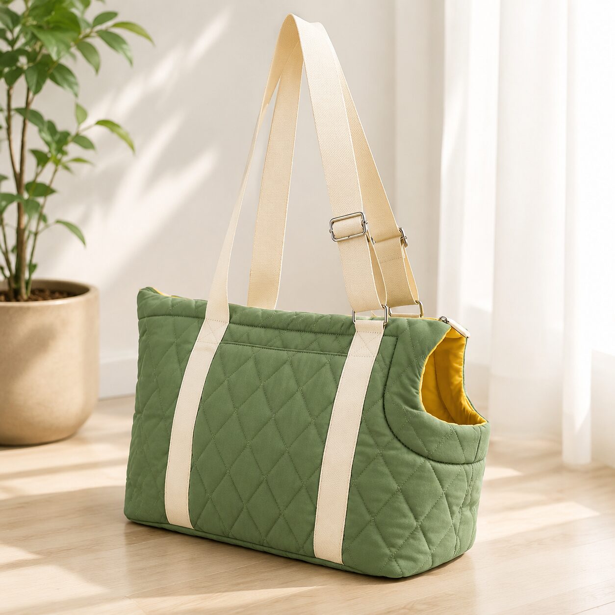 Quilted Shoulder Pet Carrier Bag