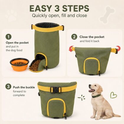 Roll-Top Dog Food Training Storage Bag