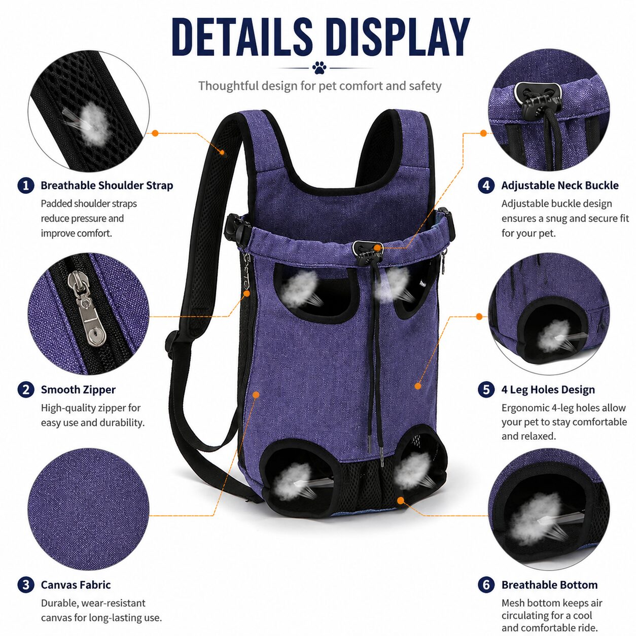Secure Leg-Out Pet Carrier Backpack