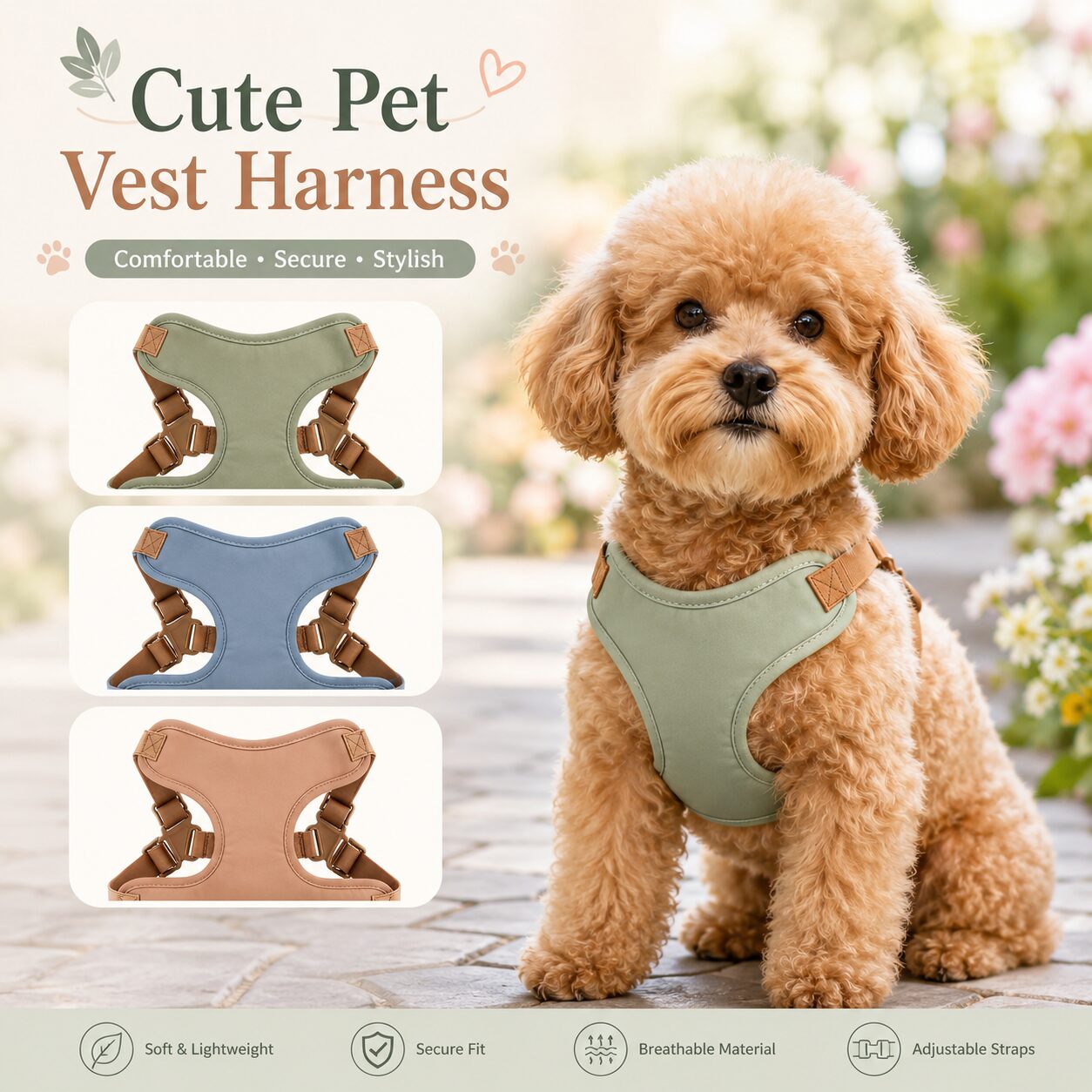Soft Padded Adjustable Dog Vest Harness