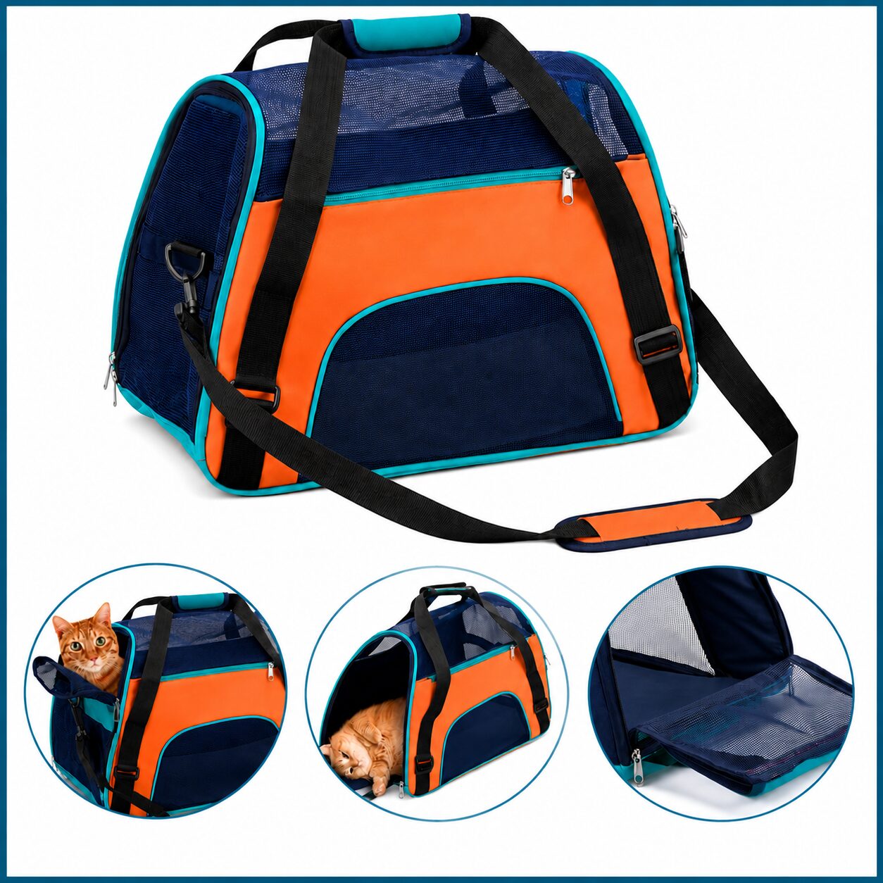 Soft-Sided Ventilated Pet Carrier Tote
