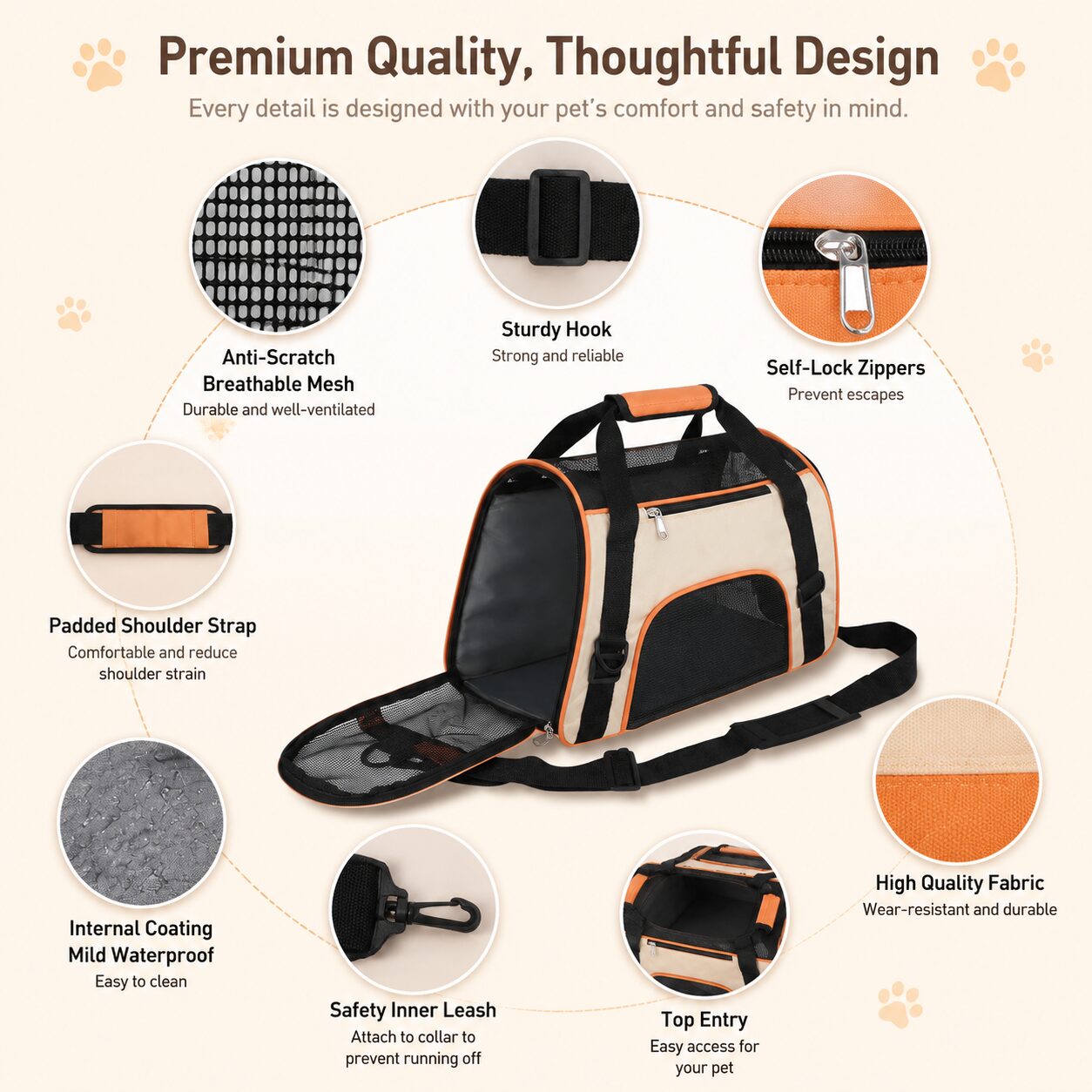Soft-Sided Ventilated Pet Carrier Tote