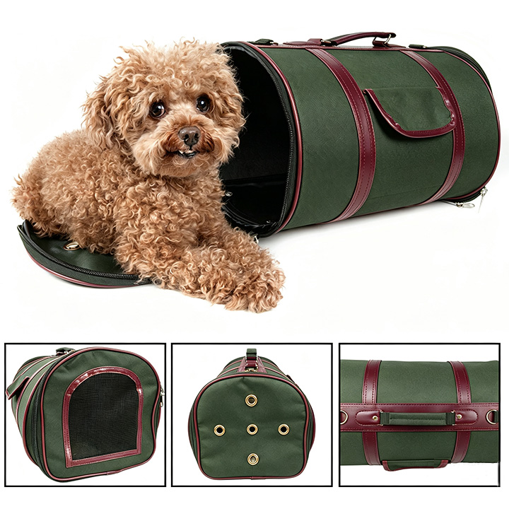 Structured Barrel Pet Travel Carrier