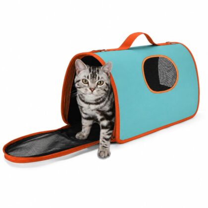 Structured Zip-Open Cat Travel Carrier