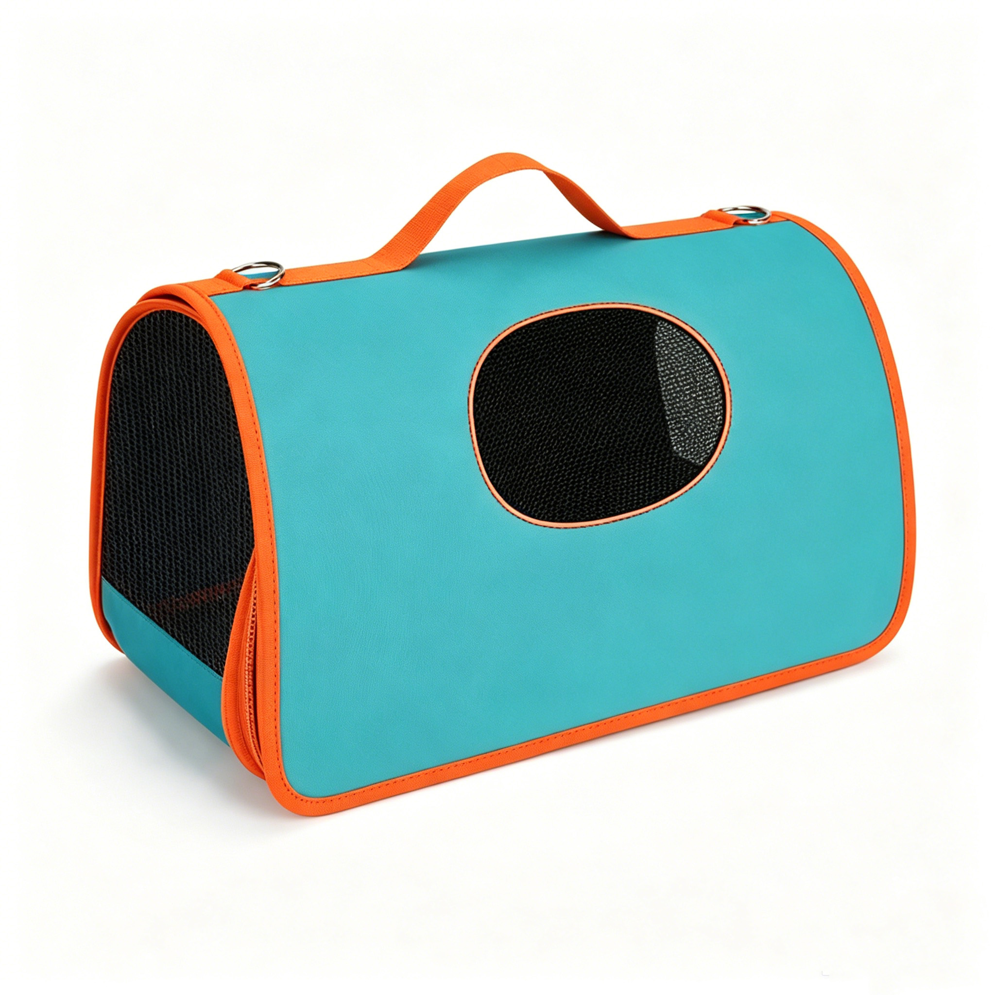 Structured Zip-Open Cat Travel Carrier