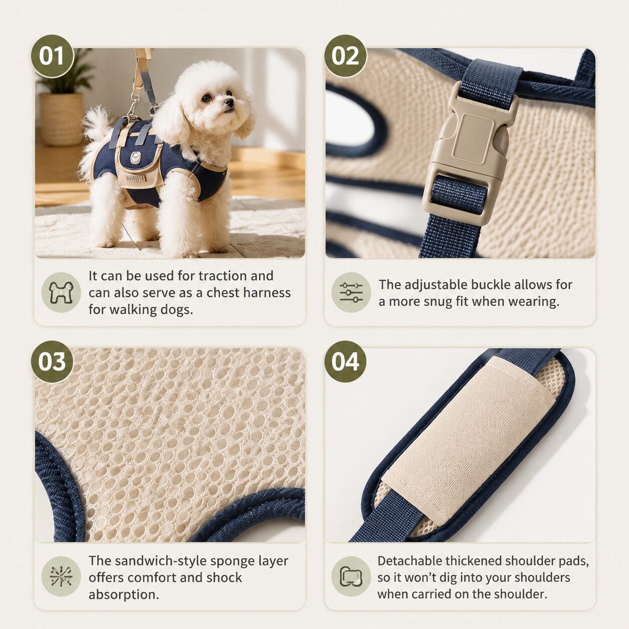 Supportive Open-Body Pet Carry Bag