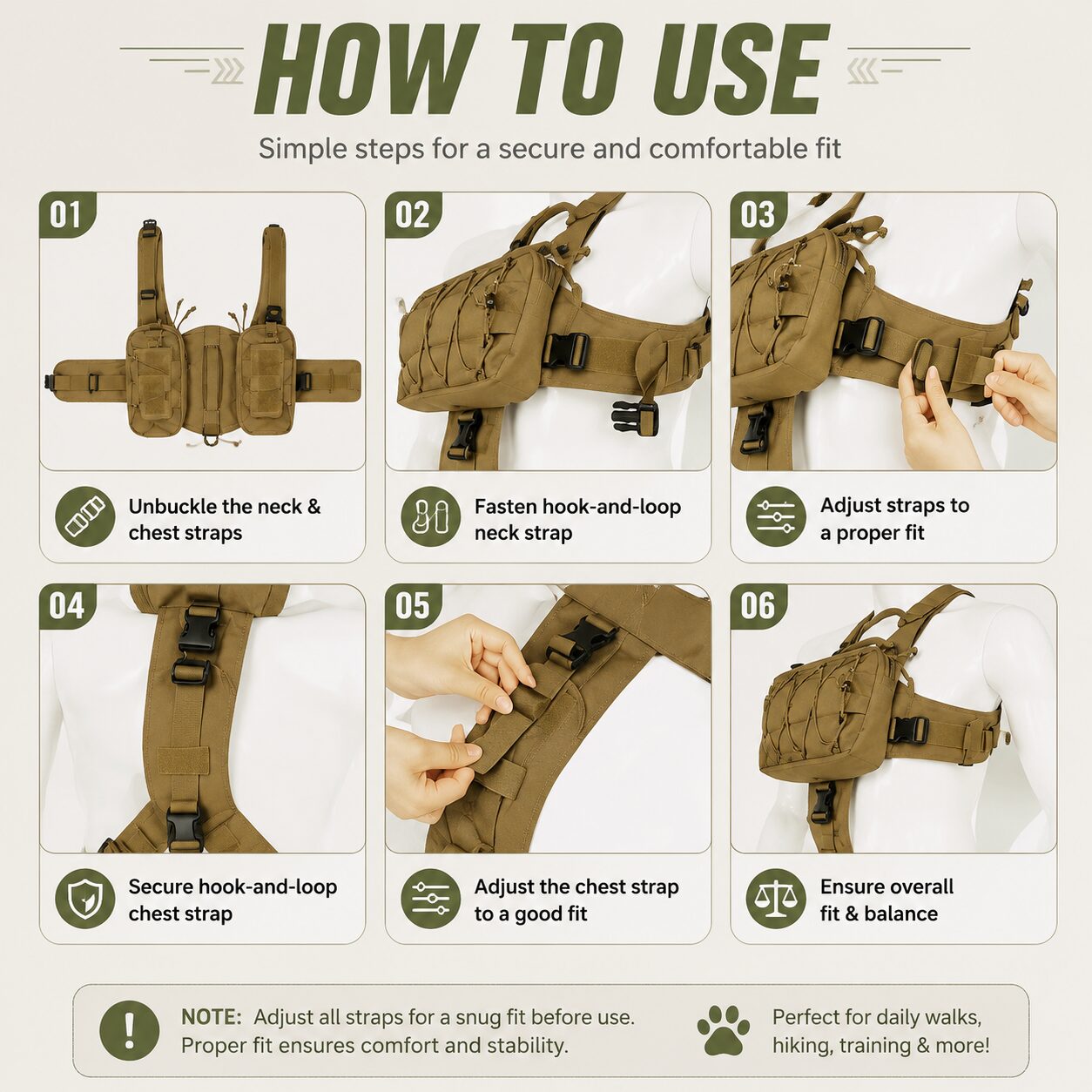 Tactical Pet Training Gear Organizer Bag
