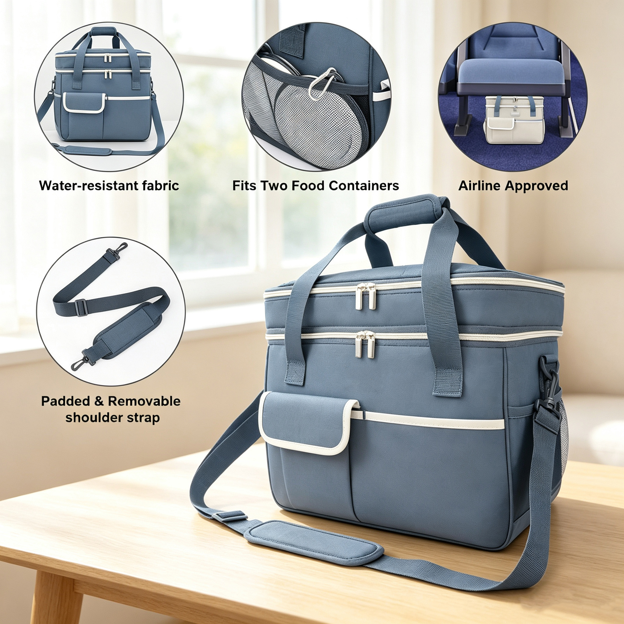 Two-Tier Pet Training Travel Organizer with Feeding Set