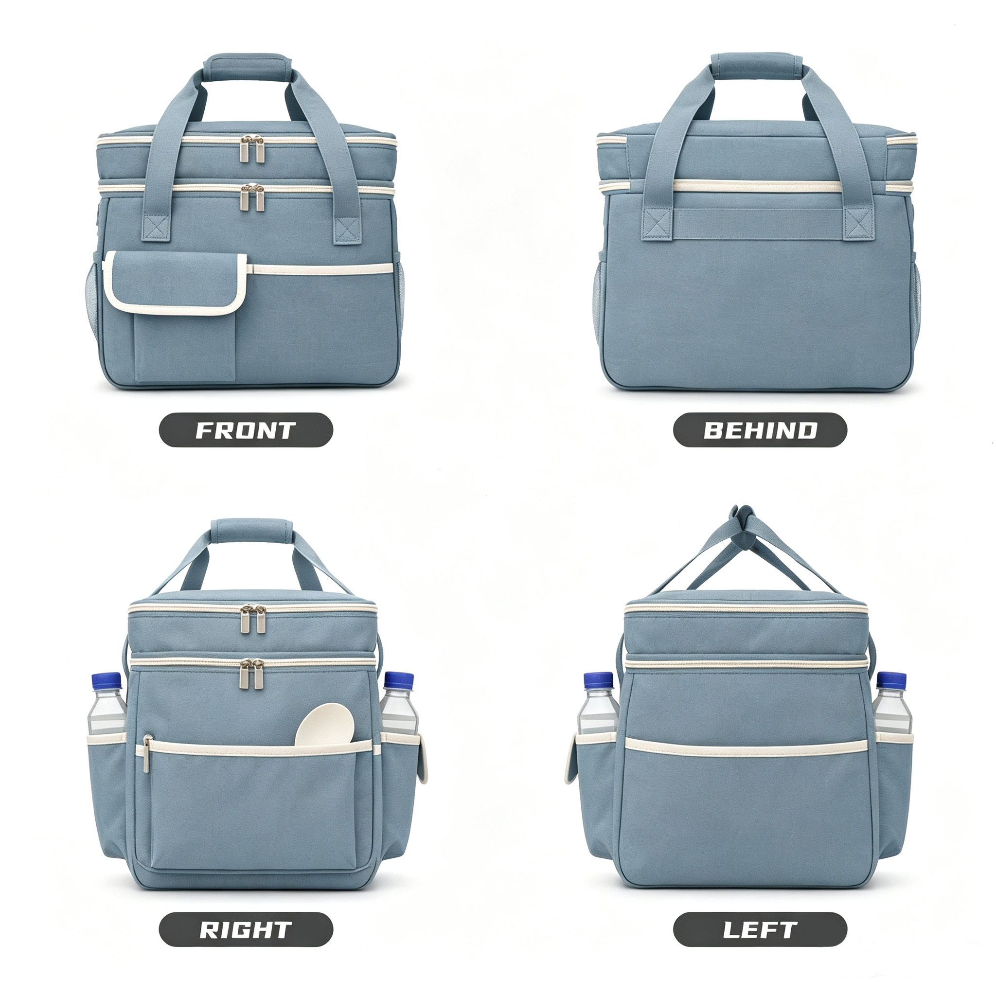 Two-Tier Pet Training Travel Organizer with Feeding Set