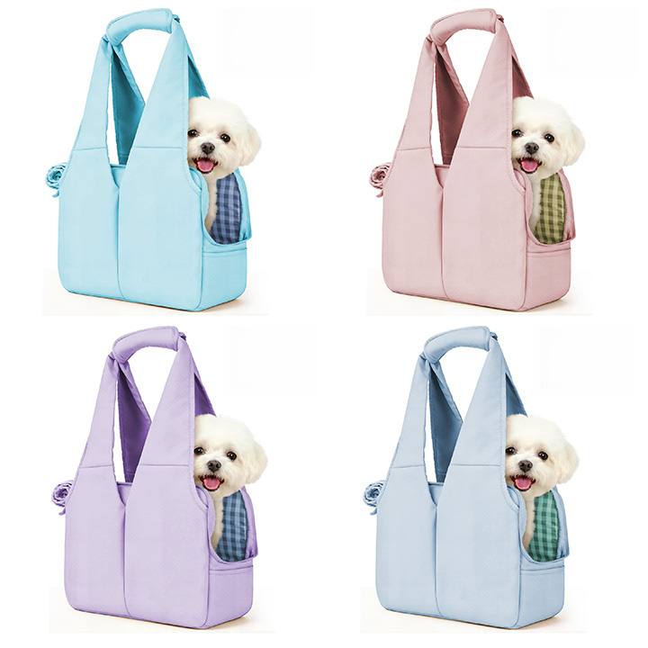 Two-Tone Side-Opening Pet Shoulder Carrier