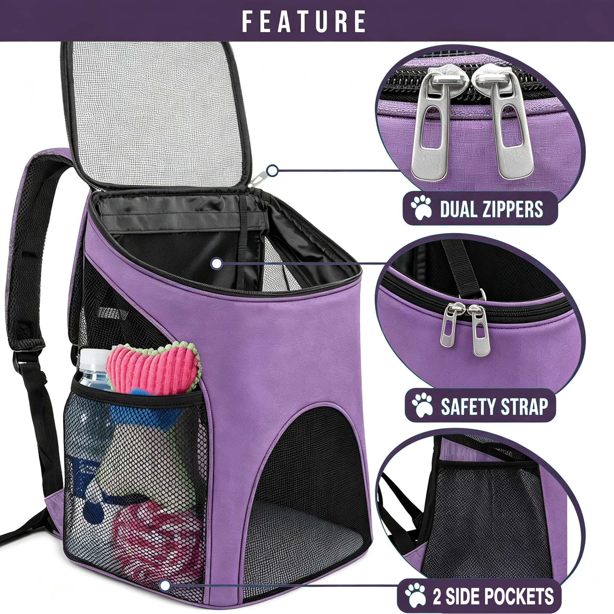 Ventilated Outdoor Pet Carrier Backpack