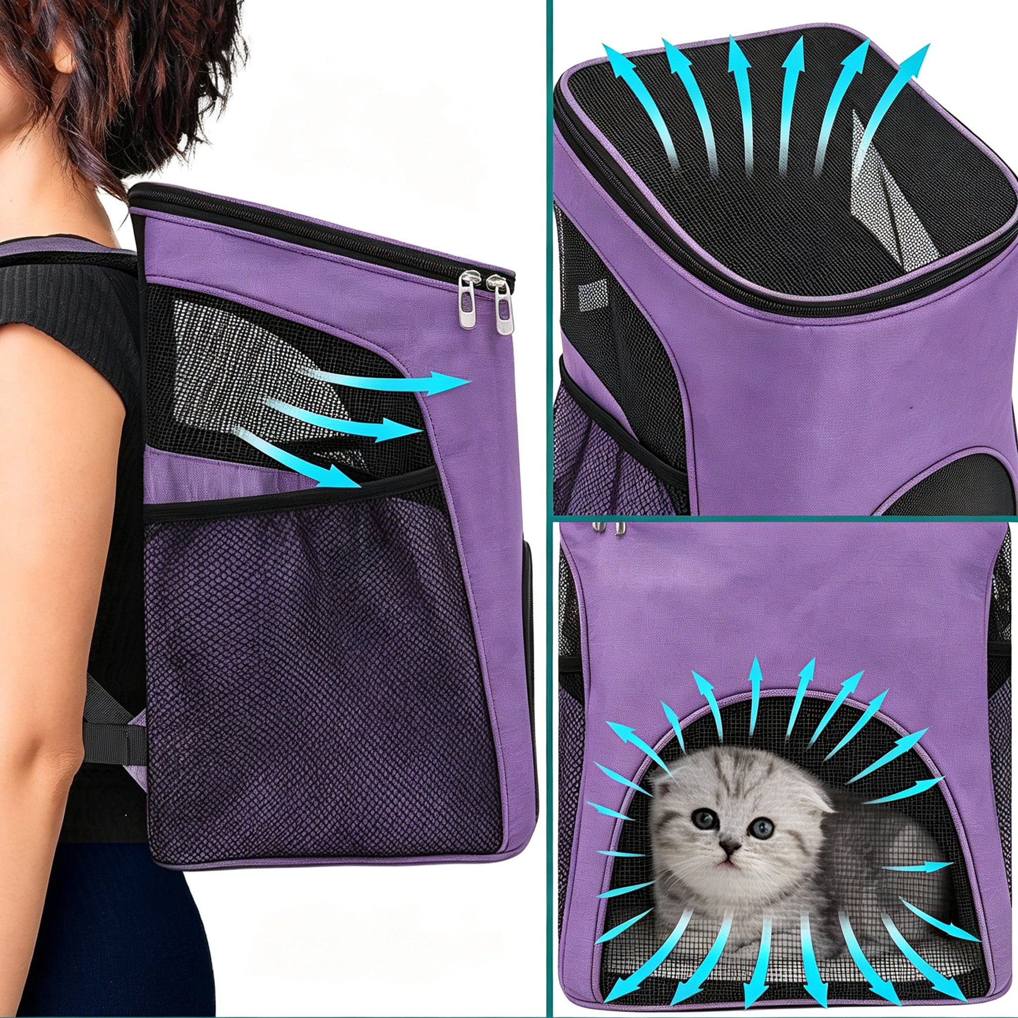 Ventilated Outdoor Pet Carrier Backpack