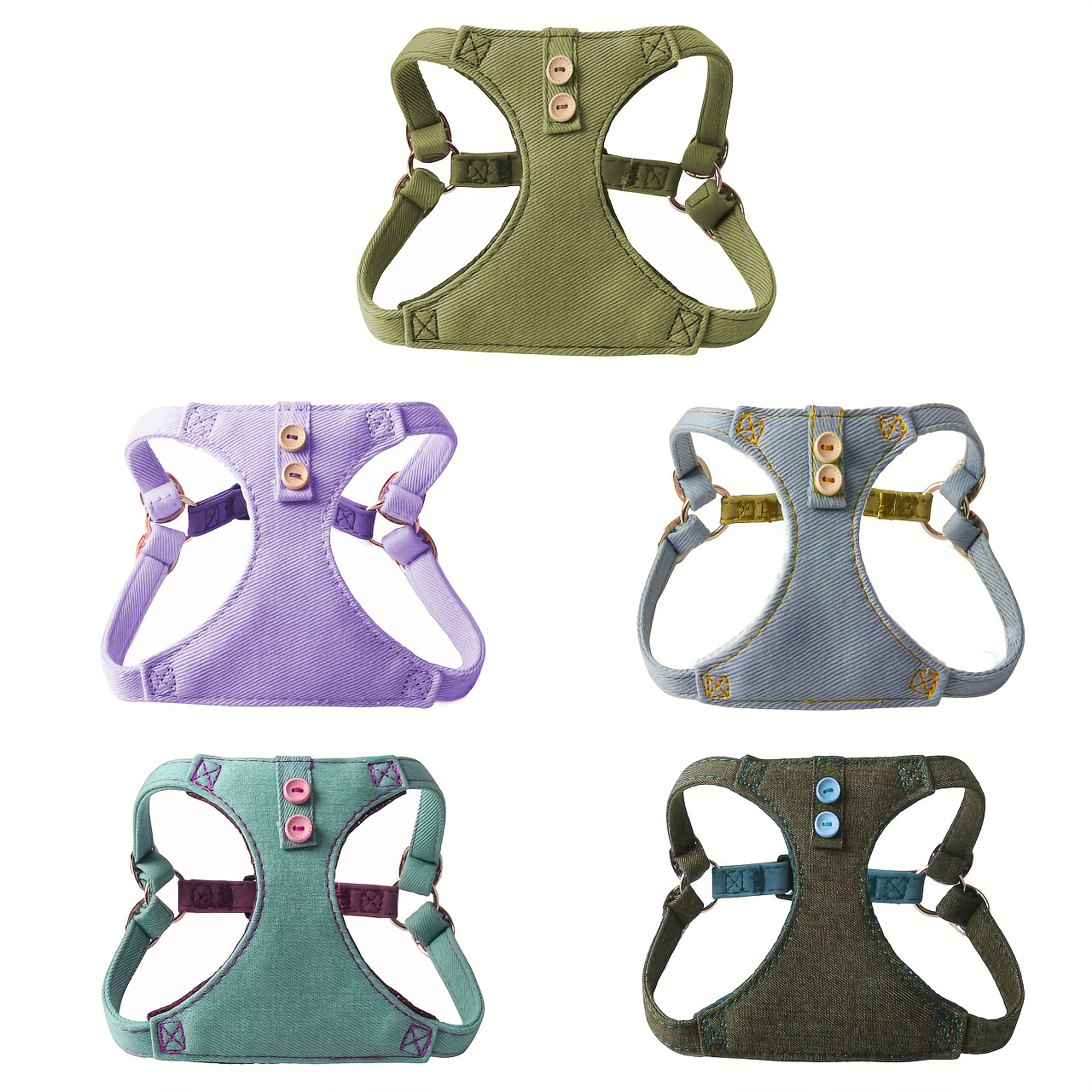 Vintage Corduroy Step-In Dog Harness