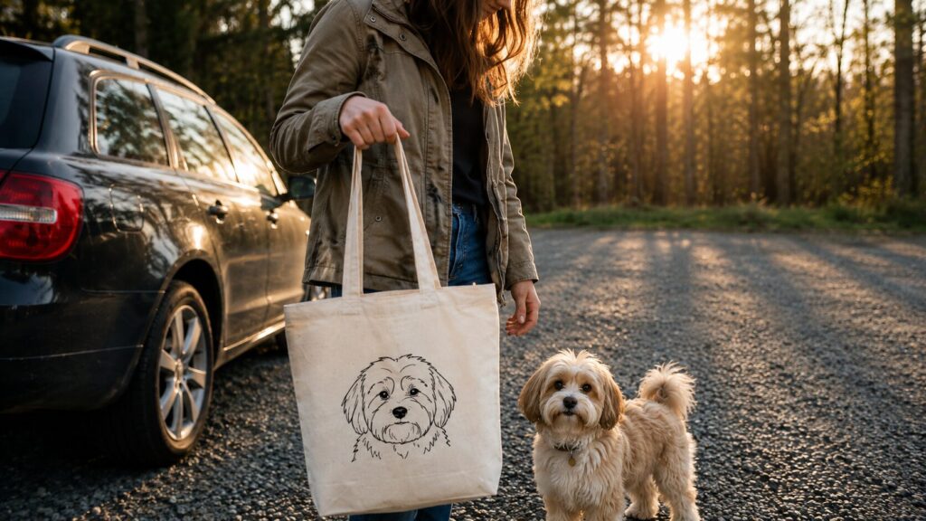 personalised dog tote bag