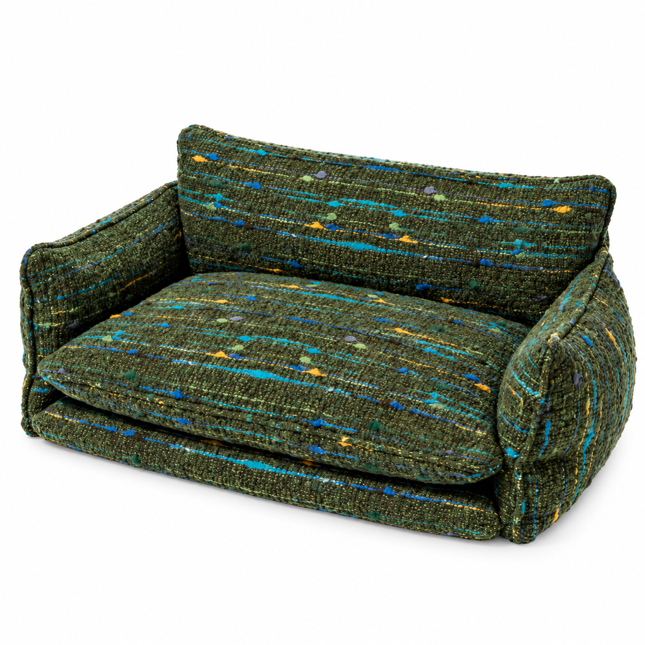 Green Interwoven Yarn Sofa