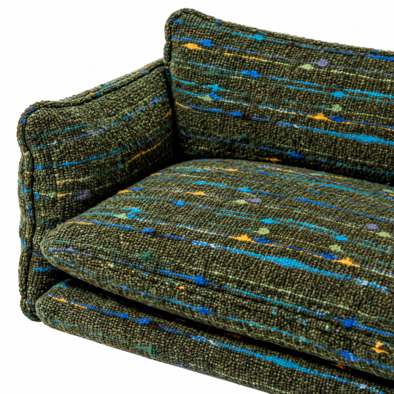Green Interwoven Yarn Sofa
