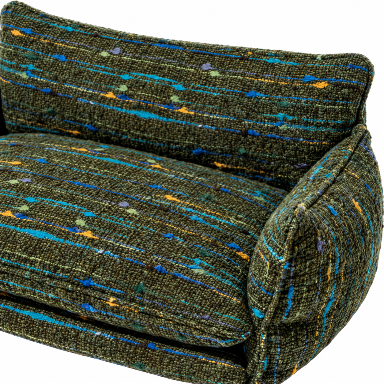 Green Interwoven Yarn Sofa