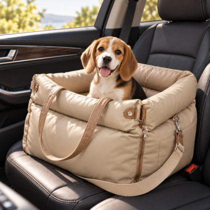 Luxury Faux Leather Car Dog Bed