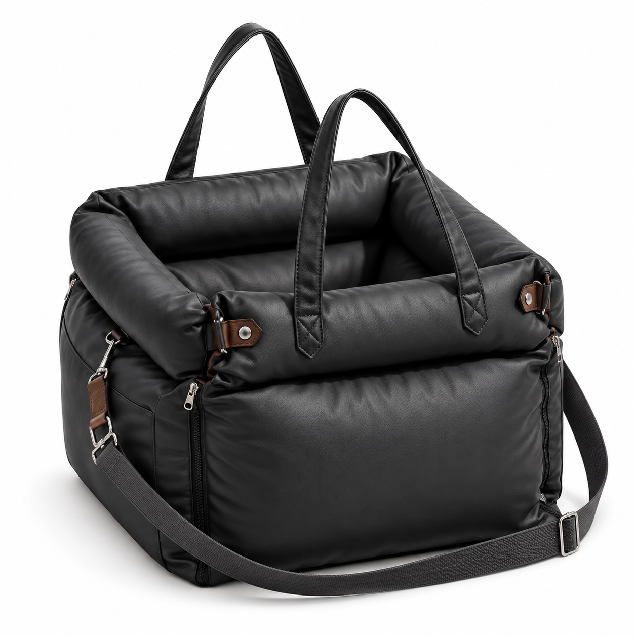 Luxury Faux Leather Car Dog Bed