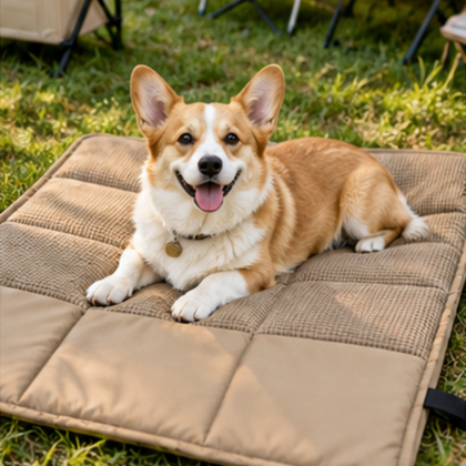 Outdoor Checkered Water-Repellent Lightweight Pet Mat
