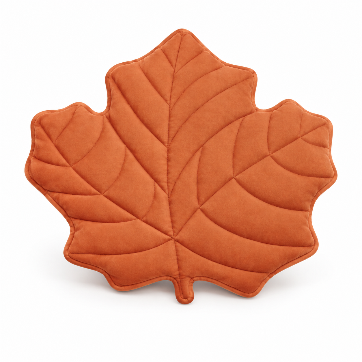 Short Velvet Cushion - Leaf Shape