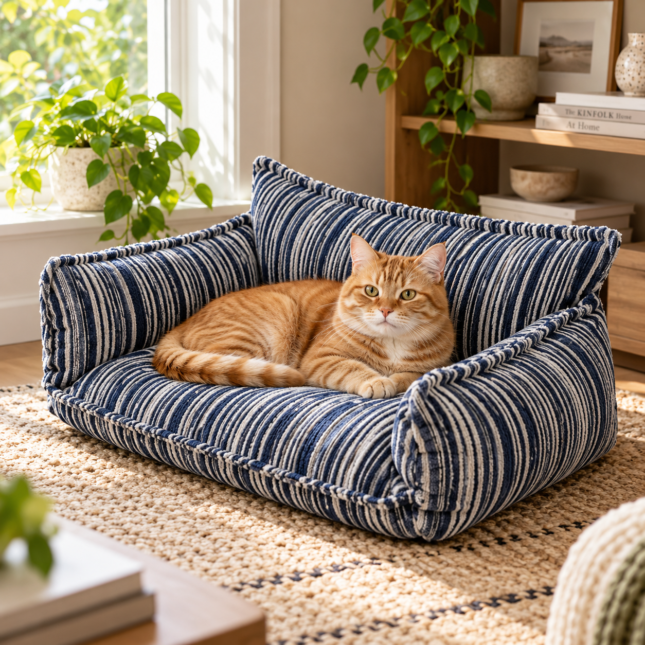 Striped Loop Yarn Sofa Bed