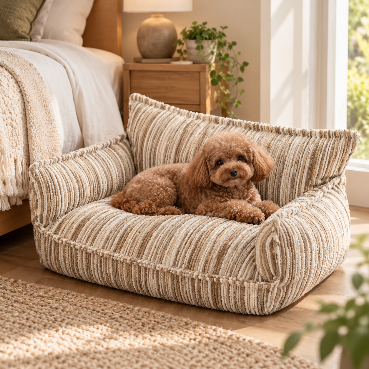Striped Loop Yarn Sofa Bed
