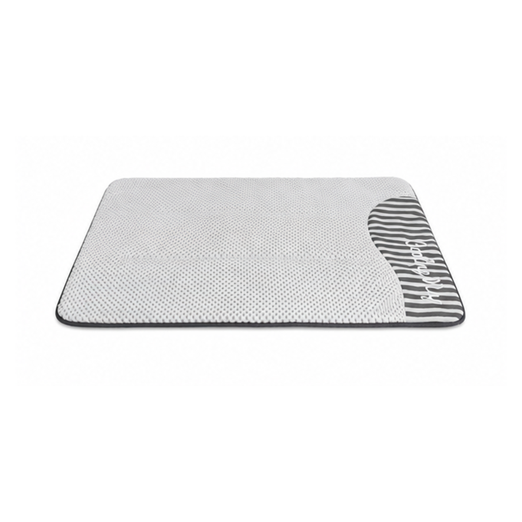 Striped circular gauze storage dog bed