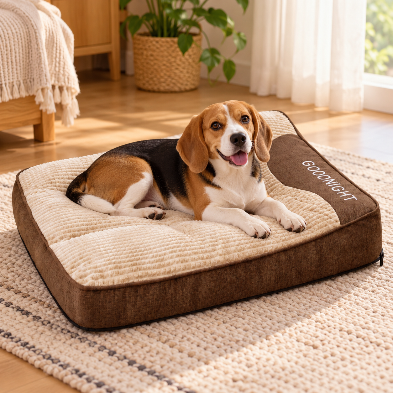 Thickened Scratch-Resistant Spine Protection Dog Bed
